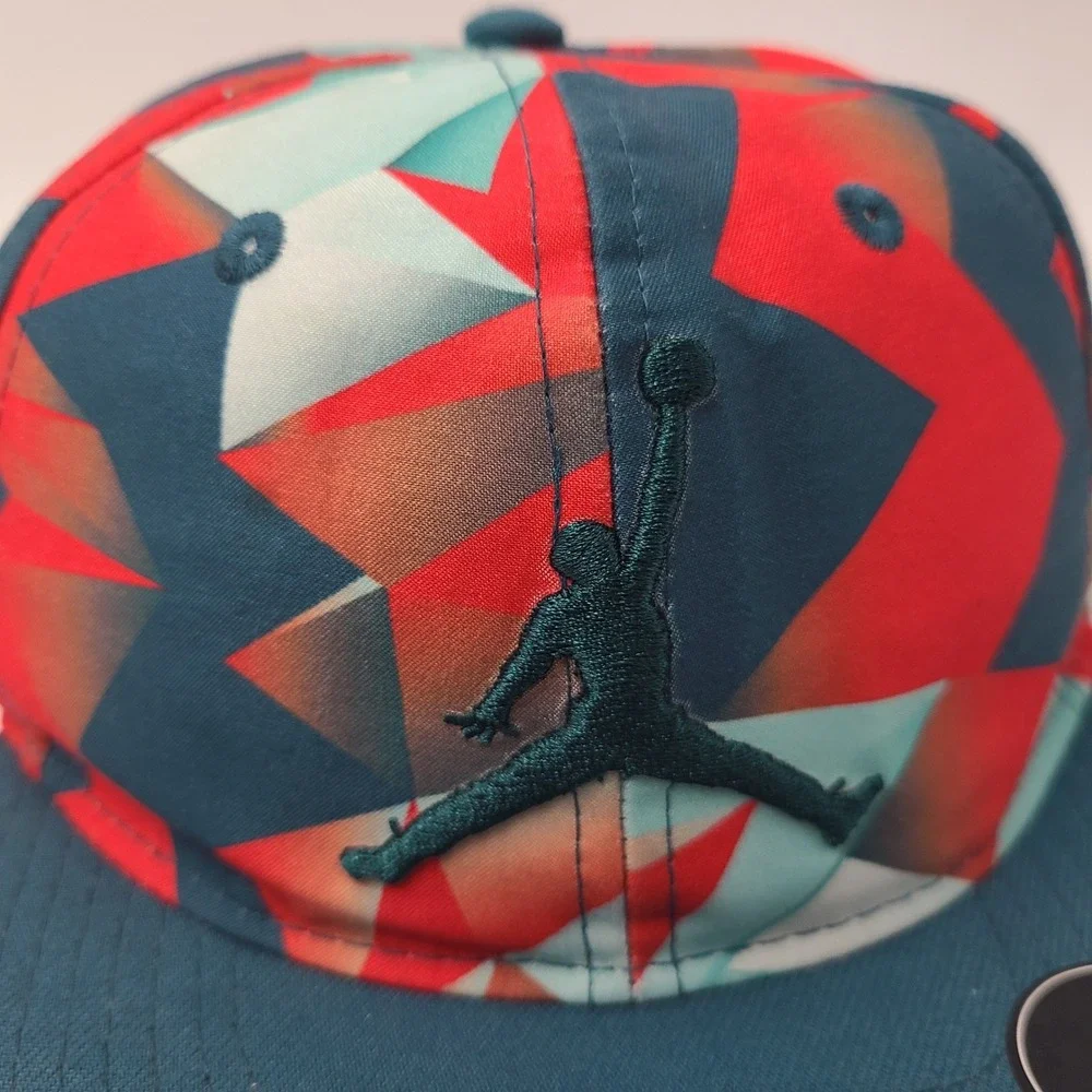 Youth Jordan Hat‎ Snapback Blue Red Geometric Air Jumpman Logo Basketball Boys